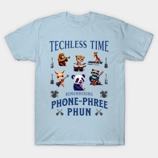 Techless Time Phone Phree Phun Animal Music Band T-Shirt
